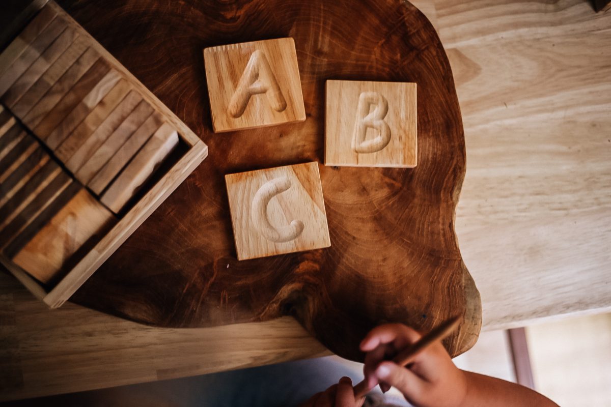 Capital letter tray