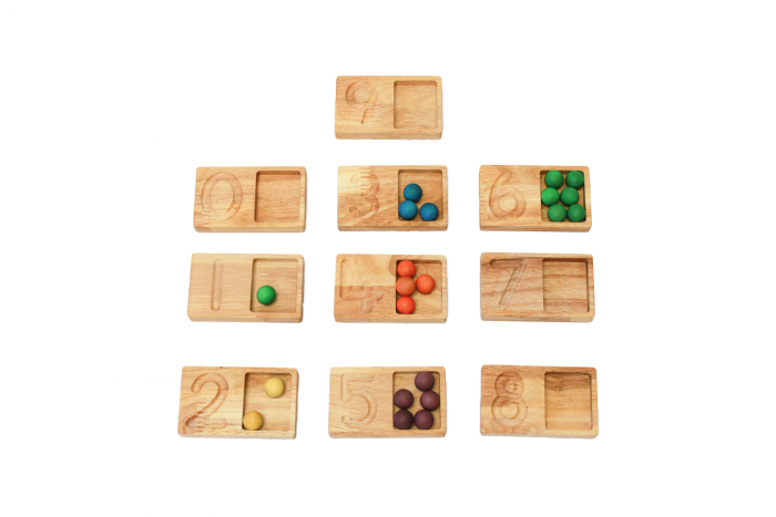 Montessori Counting and writing tray