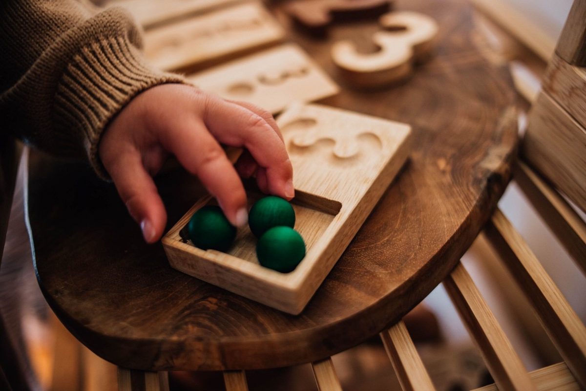 Montessori Counting and writing tray