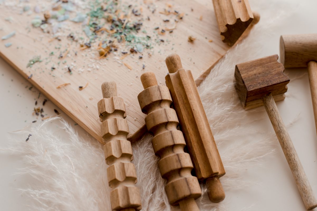 Wooden Play dough kit