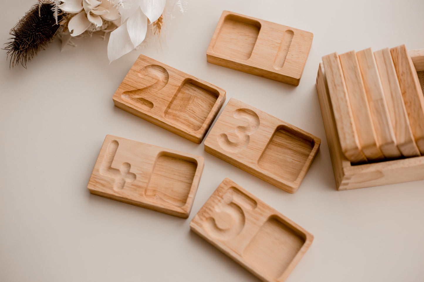 Montessori Counting and writing tray