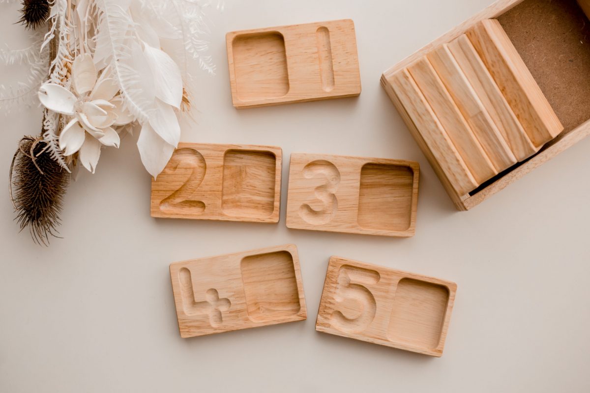 Montessori Counting and writing tray