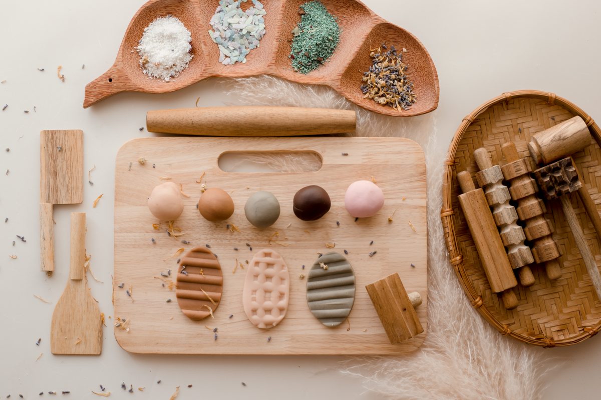 Wooden Play dough kit