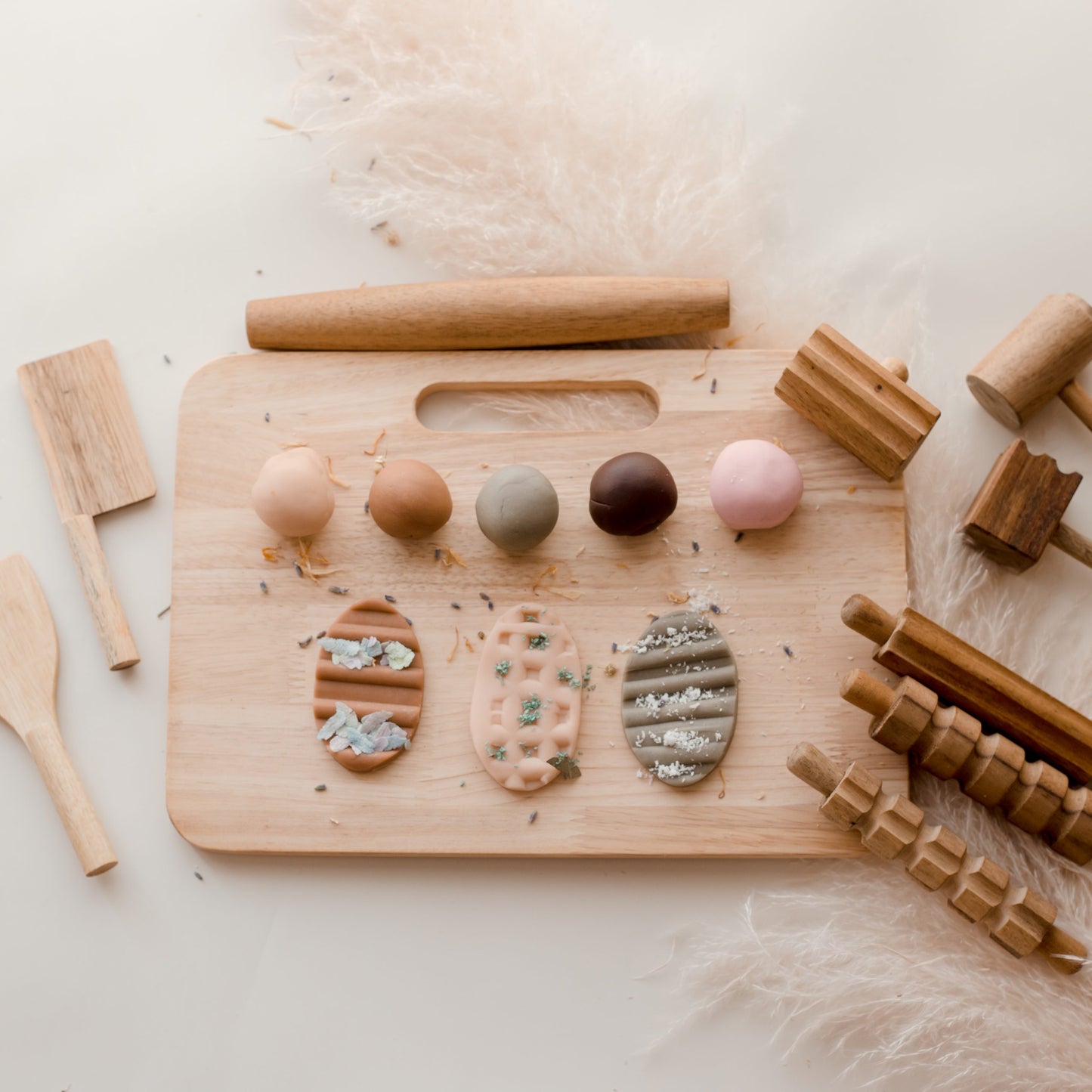 Wooden Play dough kit