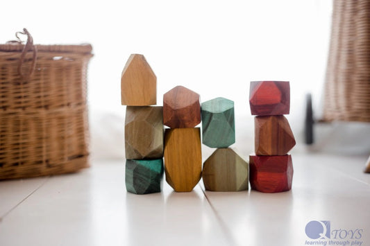 Color wooden gems